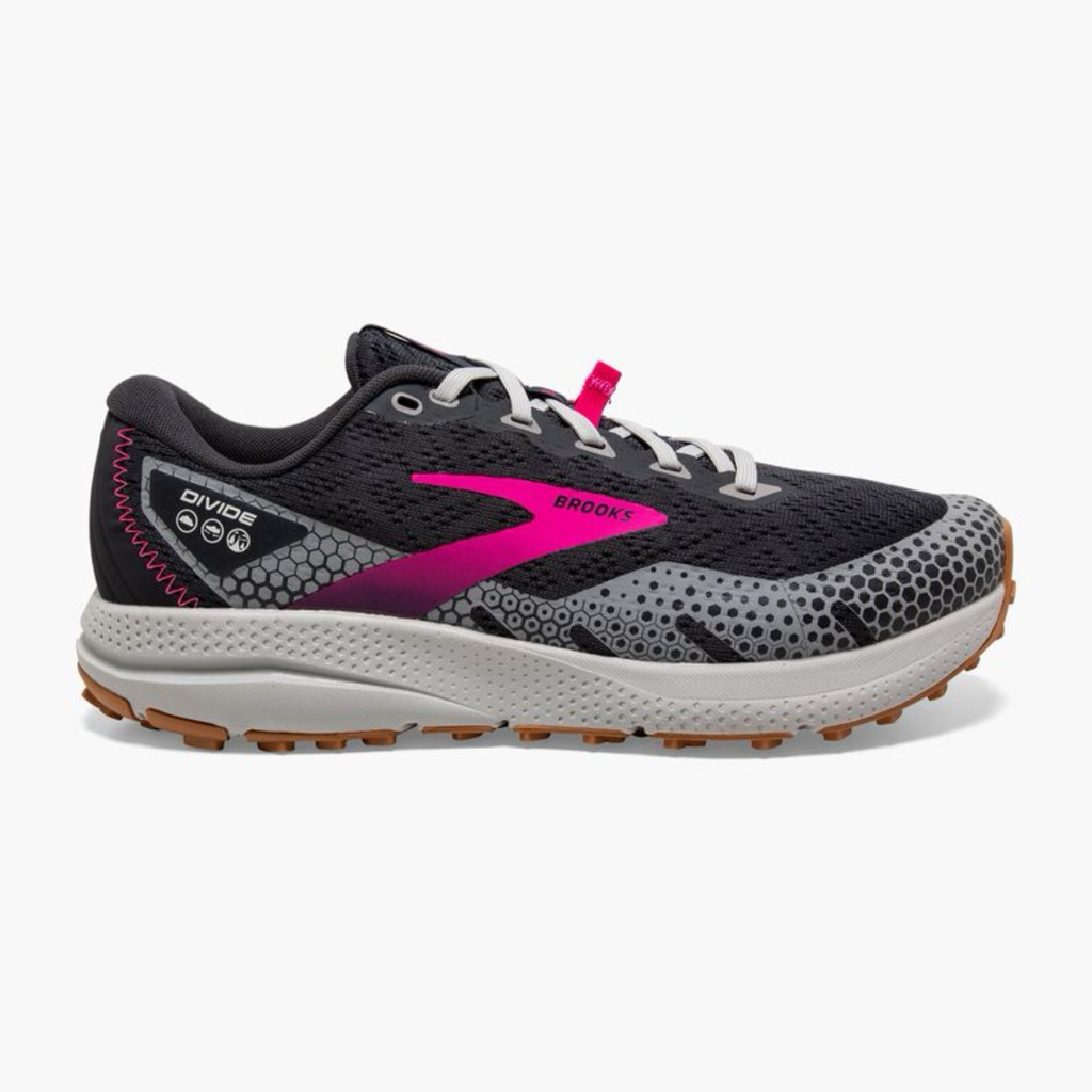 Brooks Black And Pink Athletic Shoes Sleek Performance Design